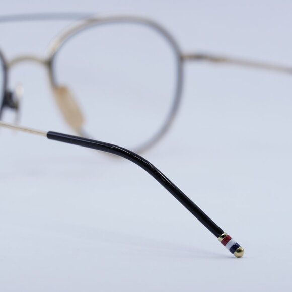 Thom Browne TB-109-A-GLD-BLK-53 Eyeglasses Gold/Black Aviator Frame 53mm - Picture 7 of 12
